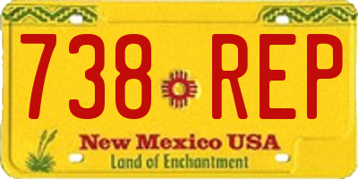 NM license plate 738REP