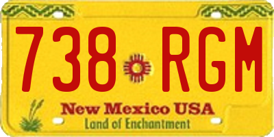 NM license plate 738RGM