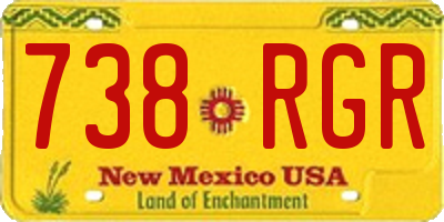NM license plate 738RGR