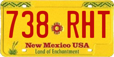 NM license plate 738RHT