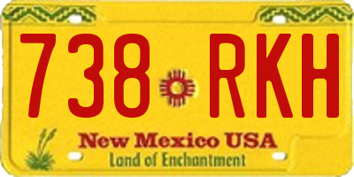 NM license plate 738RKH