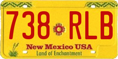 NM license plate 738RLB