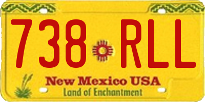 NM license plate 738RLL