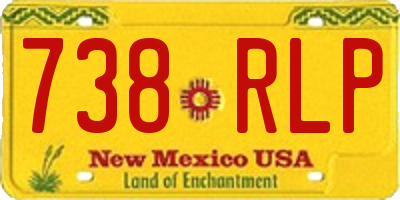NM license plate 738RLP