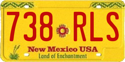 NM license plate 738RLS