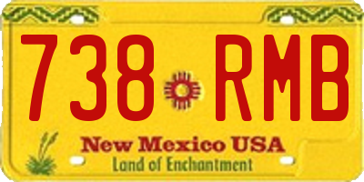 NM license plate 738RMB