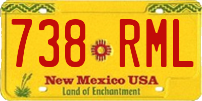 NM license plate 738RML