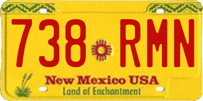 NM license plate 738RMN