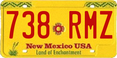 NM license plate 738RMZ