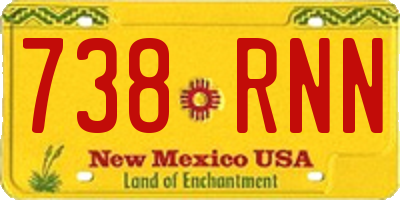 NM license plate 738RNN