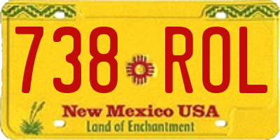 NM license plate 738ROL