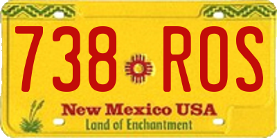 NM license plate 738ROS