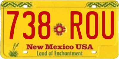NM license plate 738ROU