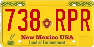 NM license plate 738RPR