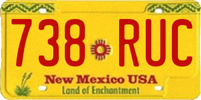 NM license plate 738RUC