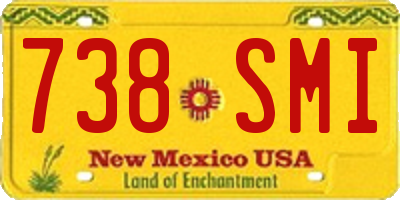 NM license plate 738SMI
