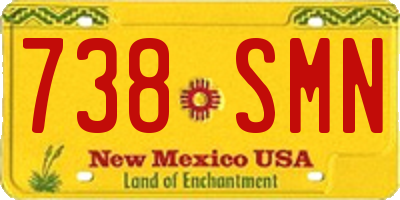 NM license plate 738SMN