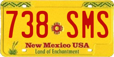 NM license plate 738SMS