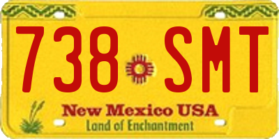 NM license plate 738SMT