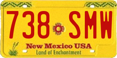 NM license plate 738SMW