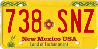 NM license plate 738SNZ