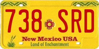 NM license plate 738SRD
