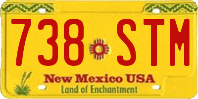 NM license plate 738STM