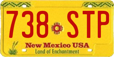 NM license plate 738STP