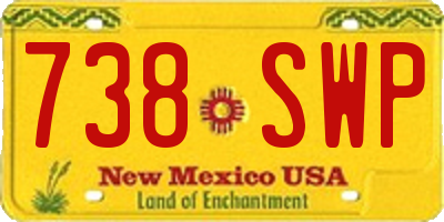 NM license plate 738SWP