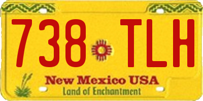 NM license plate 738TLH
