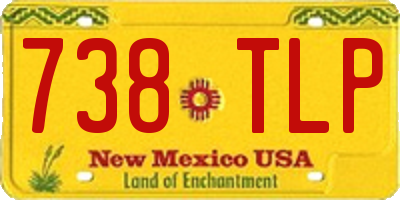 NM license plate 738TLP