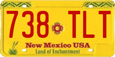 NM license plate 738TLT