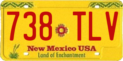 NM license plate 738TLV