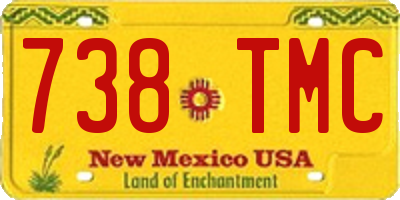 NM license plate 738TMC