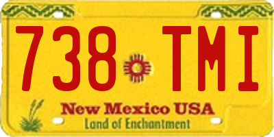 NM license plate 738TMI