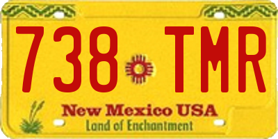 NM license plate 738TMR