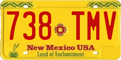 NM license plate 738TMV