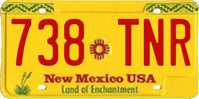 NM license plate 738TNR