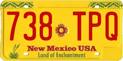 NM license plate 738TPQ