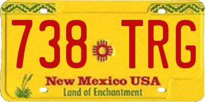 NM license plate 738TRG