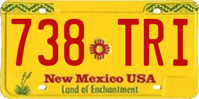 NM license plate 738TRI