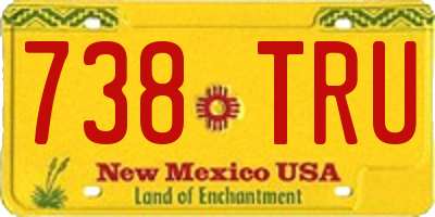 NM license plate 738TRU