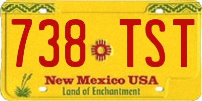 NM license plate 738TST