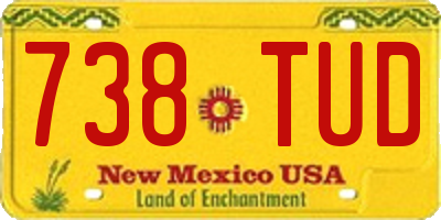 NM license plate 738TUD
