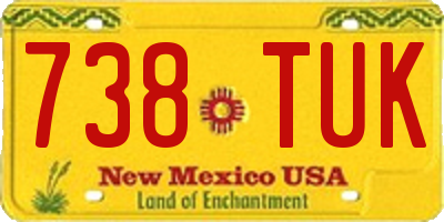 NM license plate 738TUK
