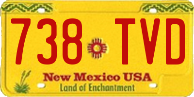 NM license plate 738TVD