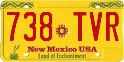NM license plate 738TVR