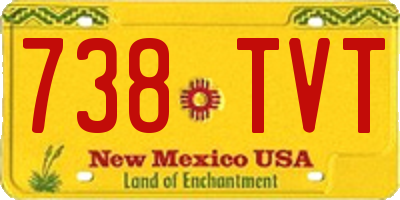 NM license plate 738TVT