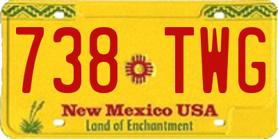 NM license plate 738TWG