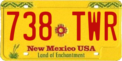 NM license plate 738TWR